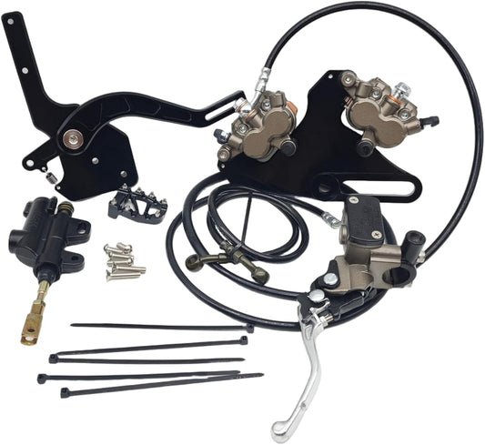 Tuttio Soleil 01 Foot & Hand Brake Dual Caliper Ultra Bee Kit for Tuttio Soleil 01, Compatible with UB Caliper（Black）