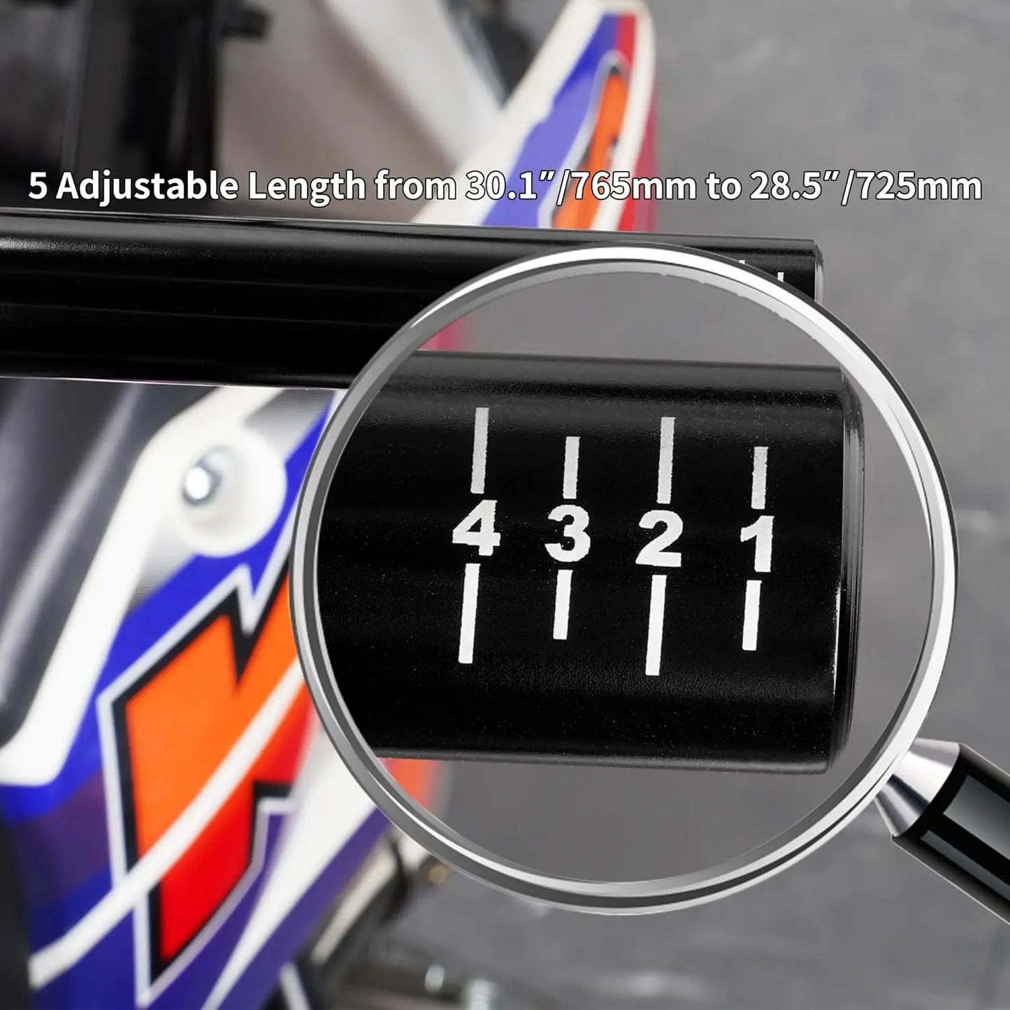 Handlebars 7/8 Inch for Motorcycle,Upgraded Universal Dirt Bike Handle Bar with Crossbar Pad Mid-Rise Mini Bike Pit Bike Handleb