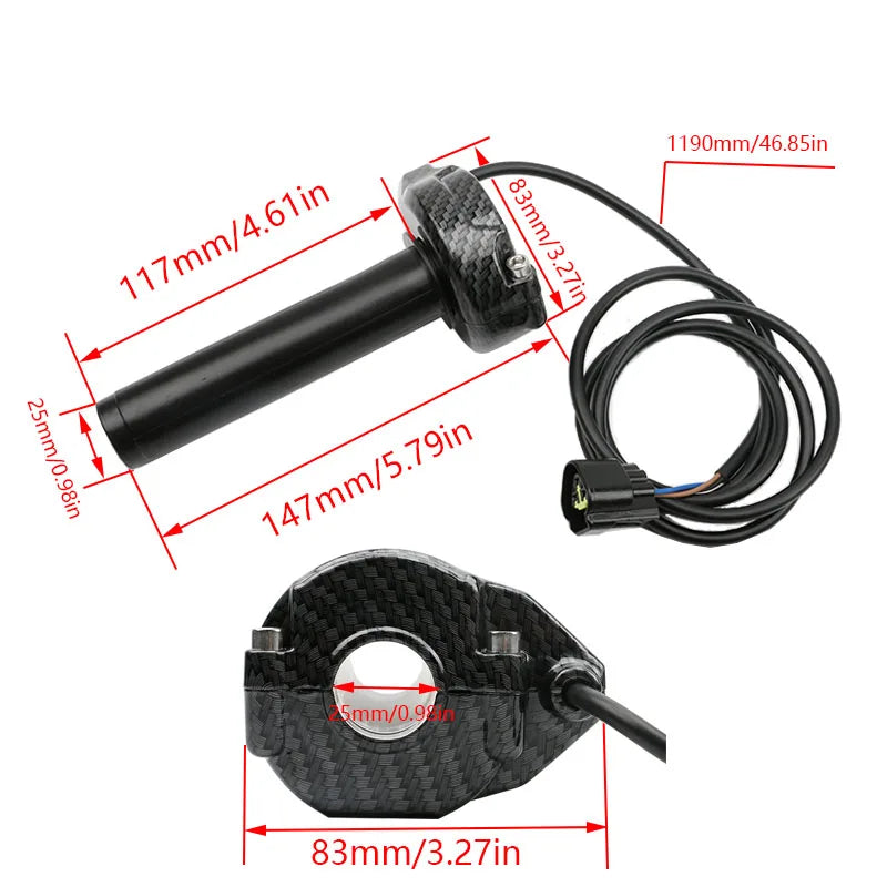 Electric Cross-Country Bike Throttle Turn Grip Motorcycle Accessories Carbon Fiber Color Grip for Sur Ron S X Sur-Ron S Surron X