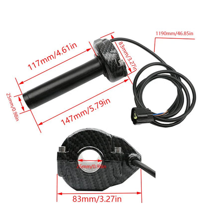 Electric Cross-Country Bike Throttle Turn Grip Motorcycle Accessories Carbon Fiber Color Grip for Sur Ron S X Sur-Ron S Surron X