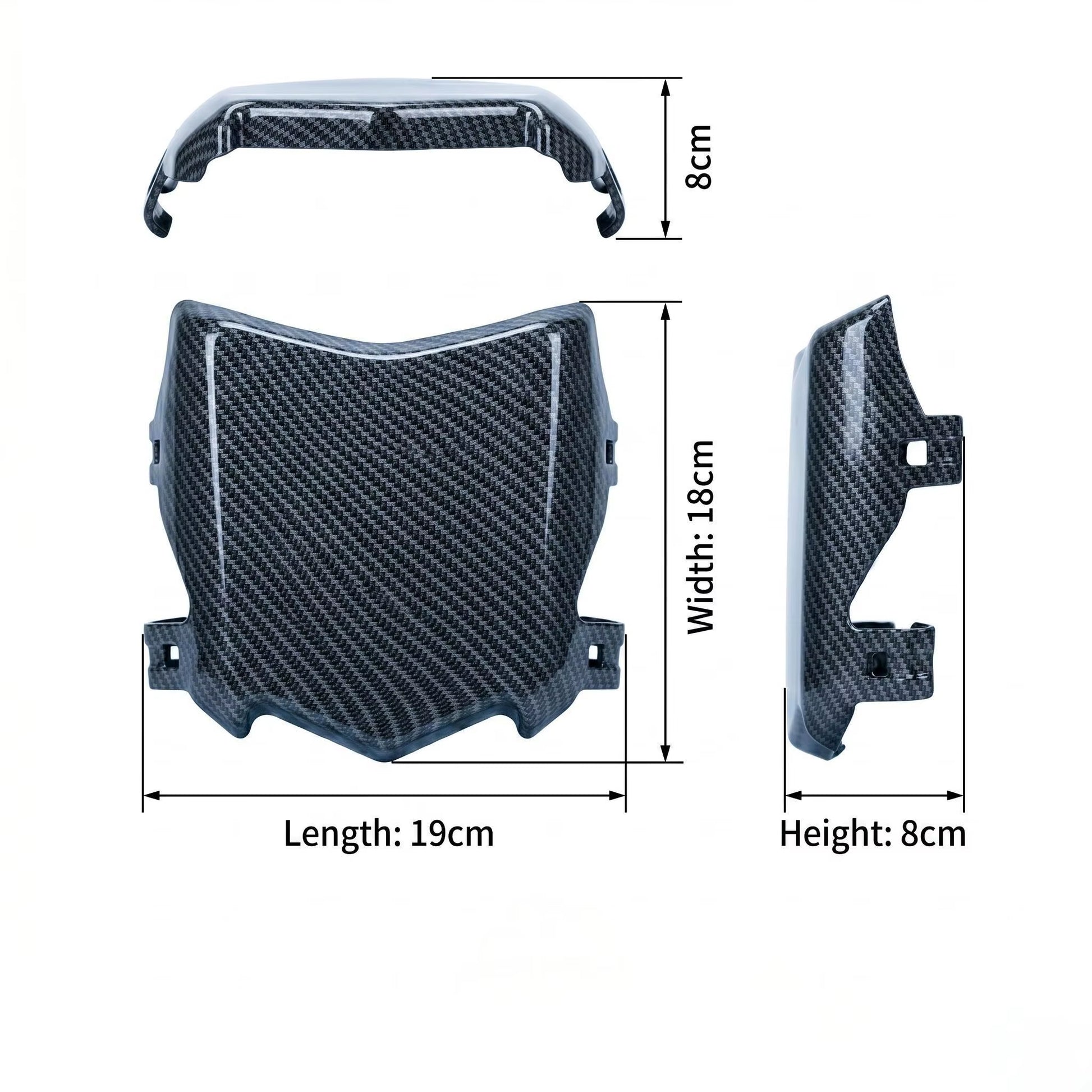 JFG Upgraded Carbon Fiber Look PP Material Number Plate Durable Replacement Shield for Surron Talaria E Ride Pro Motocross