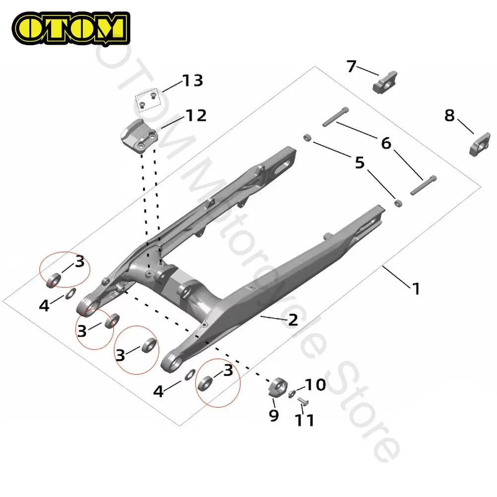 Motorcycle for Surron Ultra Bee Swingarm Bearing Kit Rear Shock Swing Arm Ball Bearing SUR-RON Ultrabee Electric E Bikes Parts