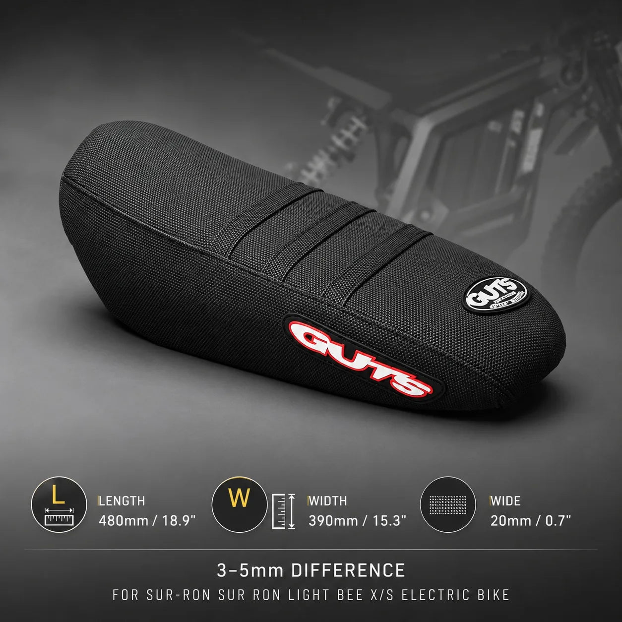 Ribbing Anti-Slip Motorcycle Seat Cushion Cover Waterproof Off-Road Rlectric Cover for Surron Sur-Ron Lightbee Light Bee X S New