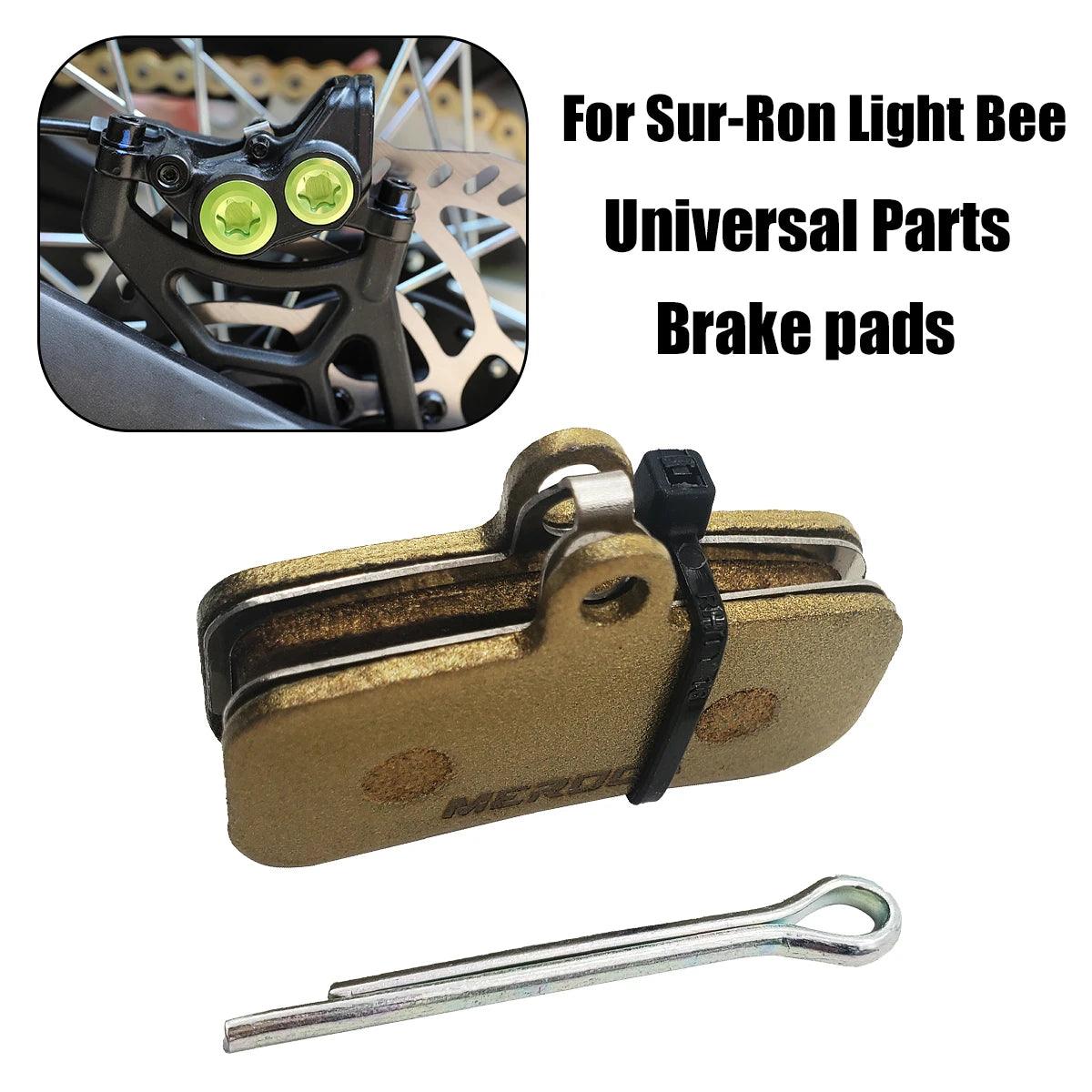 Electric Motocross Front and Rear Silent Brake Pads for Surron Sur Ron Sur-Ron Light Bee Electric Dirt Bike Universal Parts