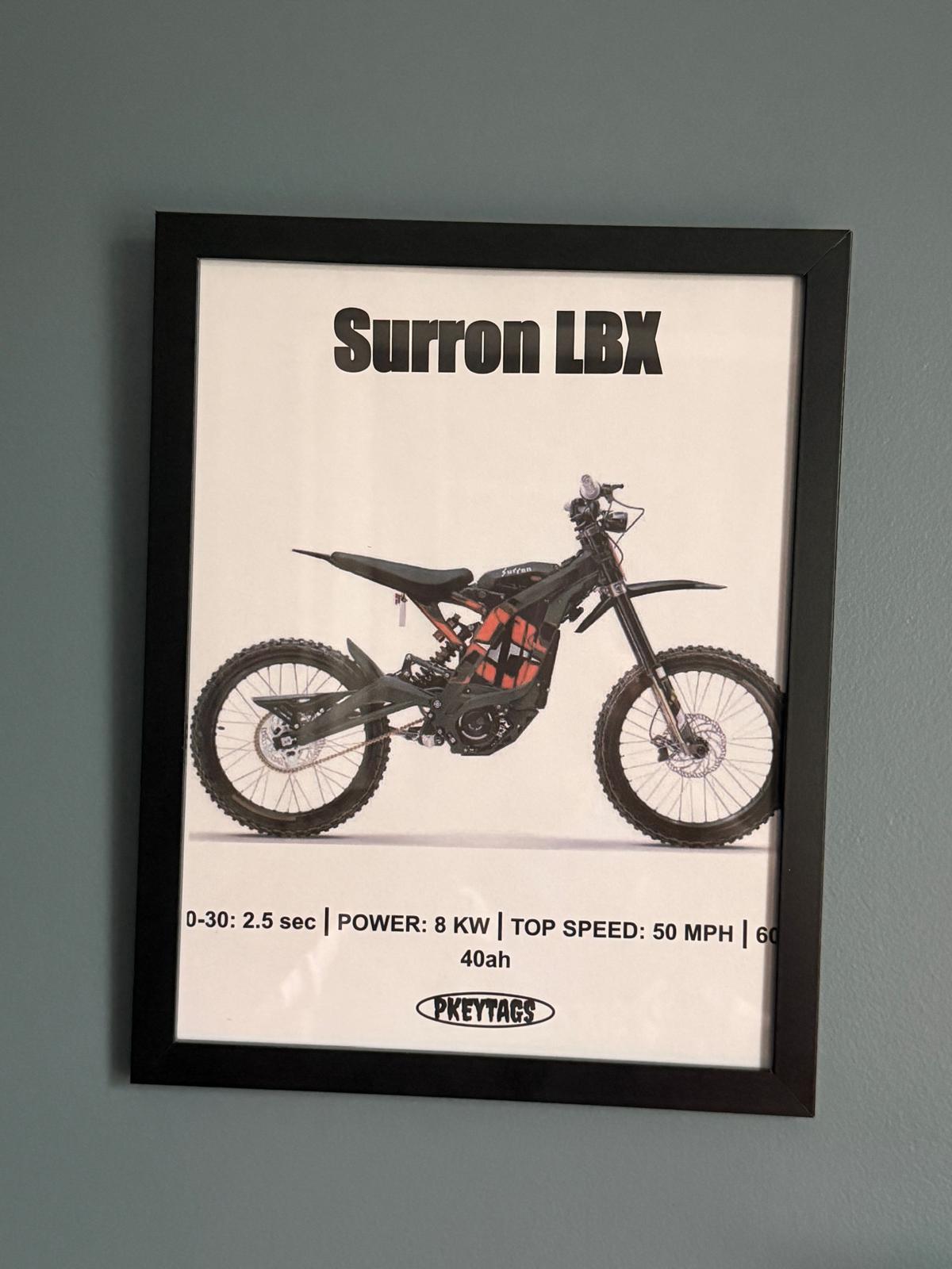 Surron Light Bee X Framed Poster (Black)