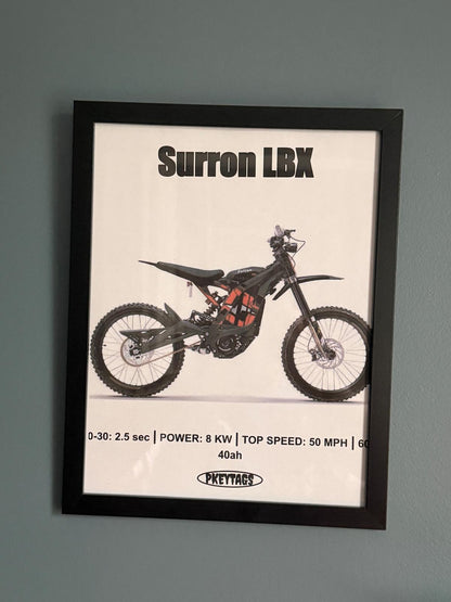 Surron Light Bee X Framed Poster (Black)