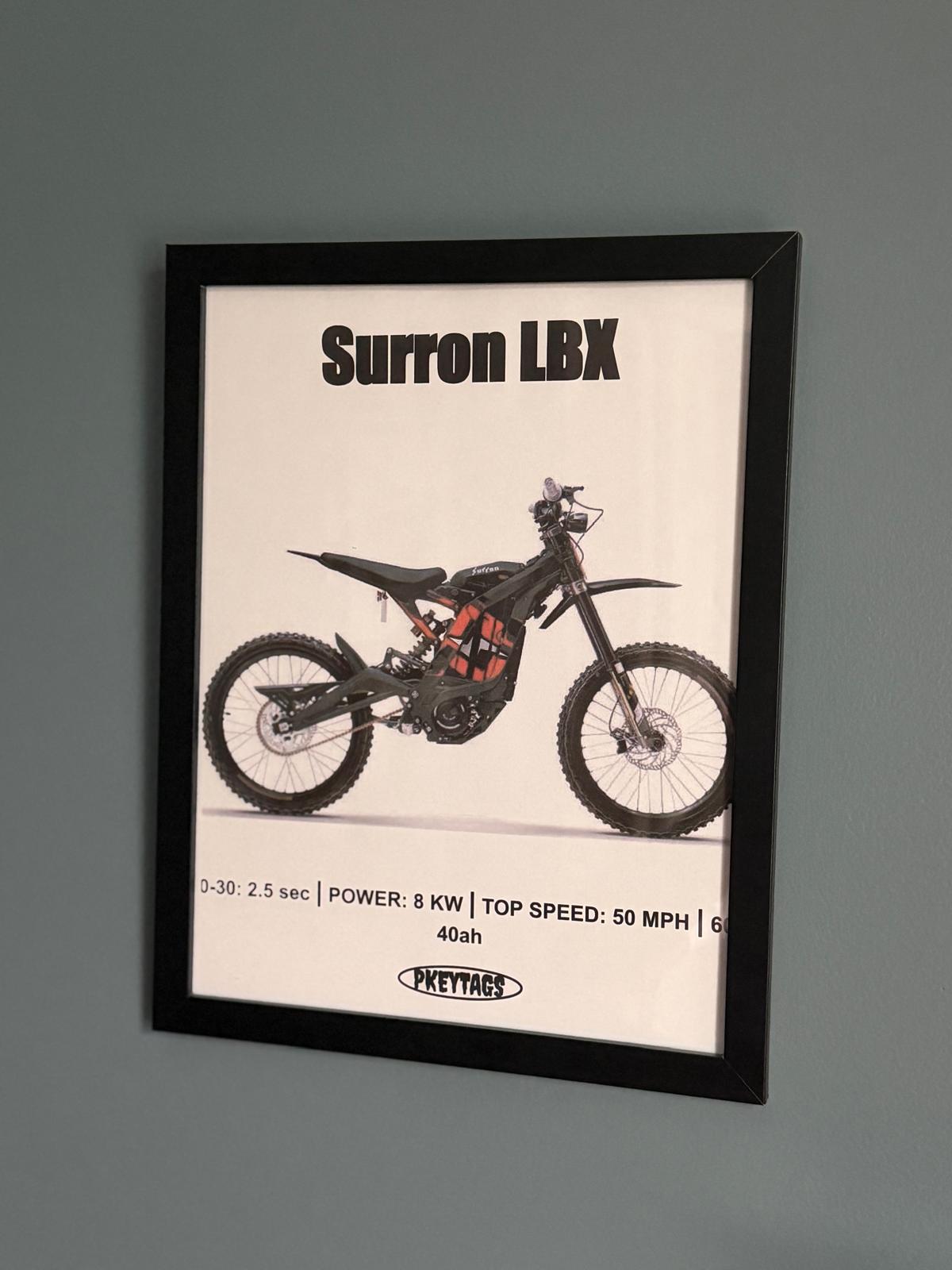 Surron Light Bee X Framed Poster (Black)