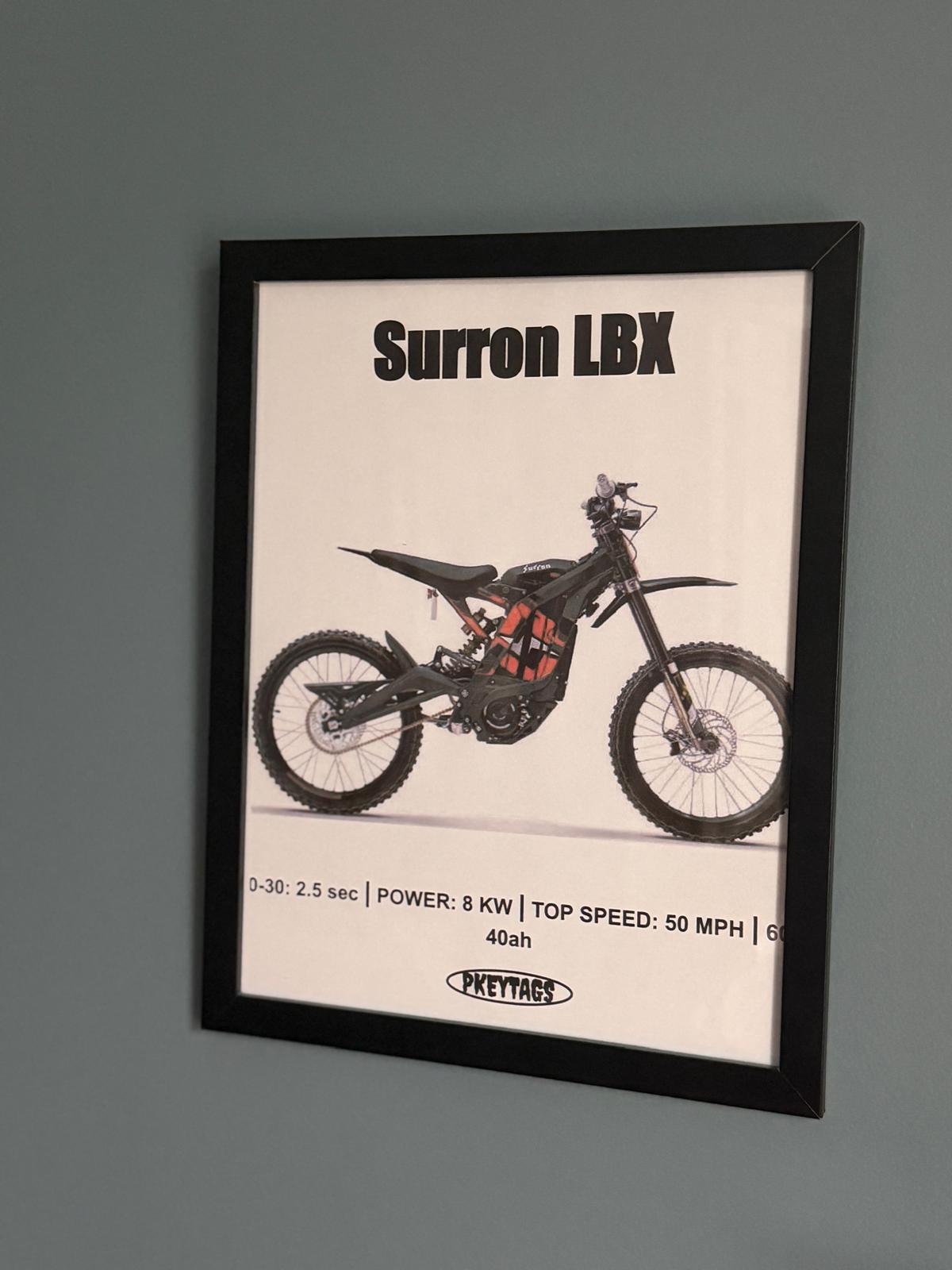 Surron Light Bee X Framed Poster (Black)