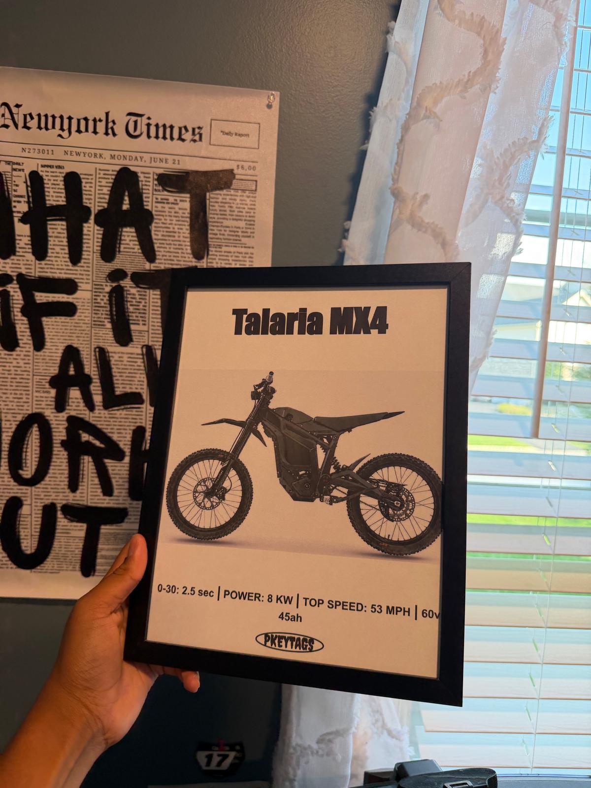 Talaria MX4 Framed Poster