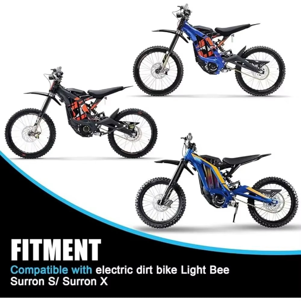 Motorcycle Carbon Fiber Battery Cover Pattern Battery Guards Wrap Protect for Sur-Ron Sur Ron Light Bee X/S Segway Electric Dirt