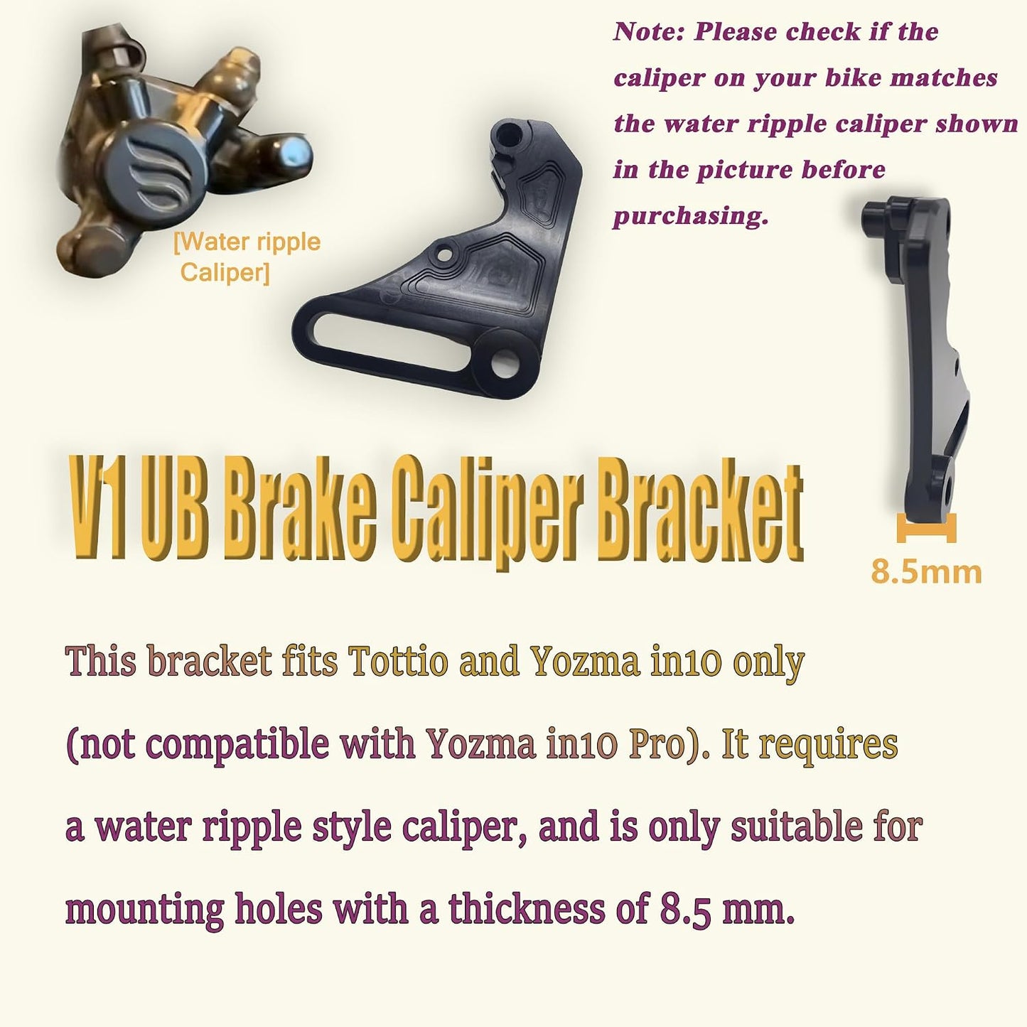 Ultra Bee Brake Kit for Tuttio Soleil 01, Pre-Bled, Direct Installation (Black Bracket)