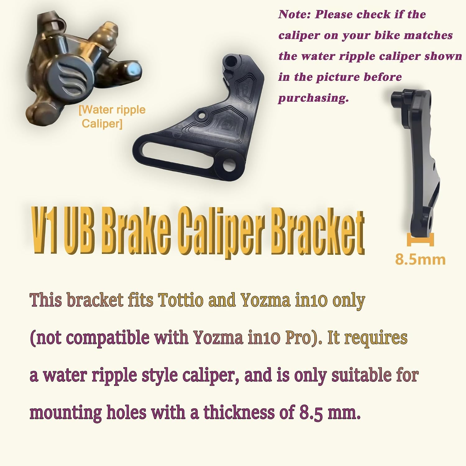 Ultra Bee Brake Kit for Tuttio Soleil 01, Pre-Bled, Direct Installation (Black Bracket)
