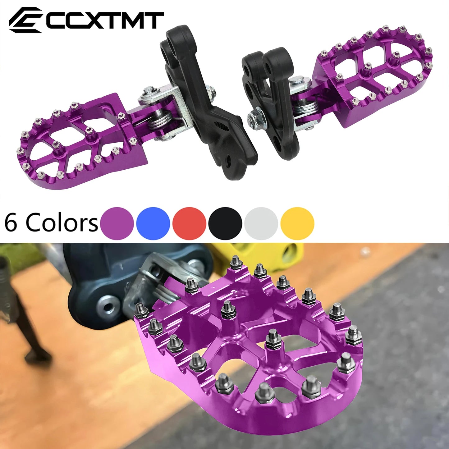 Electric Motorcycle CNC Foot Pegs Rests Pedals Footpegs Bracket for Surron Sur-Ron Light Bee X/S for Segway X260 X160 Universal