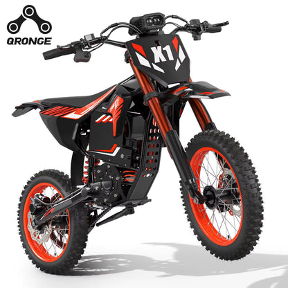 X1 Spark Electric Dirt Bike for Teens Adults 4500W Peak Electric Motorcycle 60V 28.8Ah E-Dirt Bike 60 Mile Range E-Bike