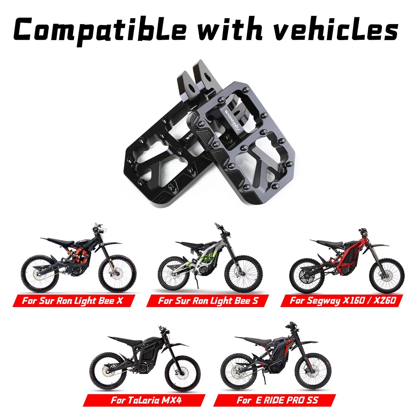 For Surron Pegs Foot Pedal Light Bee X New Customized Modified Pedals Footpegs for Surron Ebikes Accessories Motorcycles
